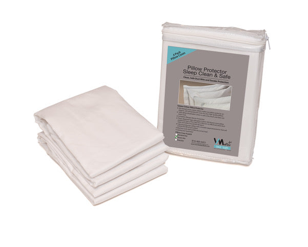 100% cotton sateen 400TC pillow covers pack of 4
