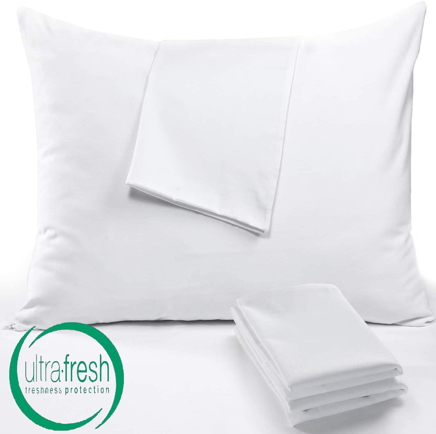 Soft and silky cotton sateen zippered pillow covers to keep your pillow clean and protect  from dust-mites and unwanted stains