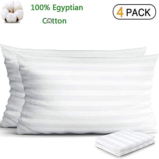 450TC Sateen Cotton Pillow Zippered Cases