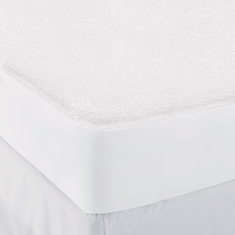 100%  Terry Cotton Mattress Protector - Fitted, Waterproof